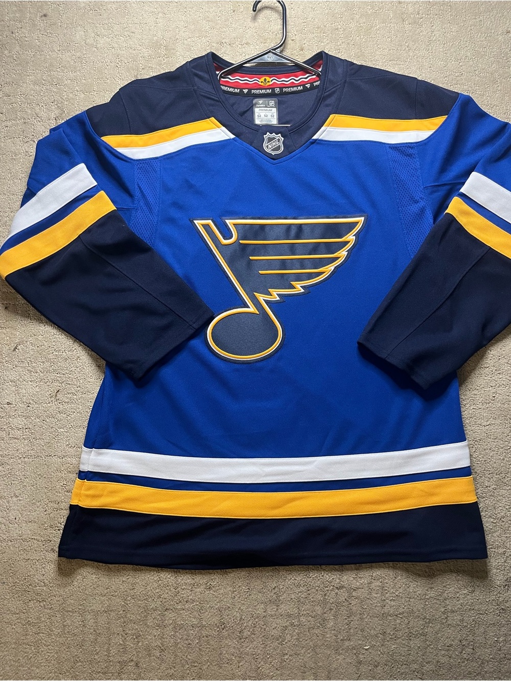 Fanatics Navy Blues NHL Premium Jersey Collar